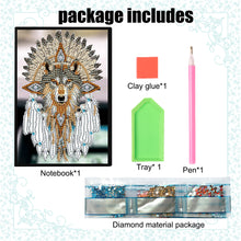 Load image into Gallery viewer, Animal Special Shaped 50 Pages 5D DIY Diamond Art Painting Notebook Kit No Lines
