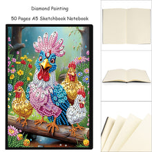 Load image into Gallery viewer, Animal Special Shaped 50 Pages 5D DIY Diamond Art Painting Notebook Kit No Lines
