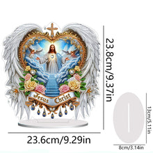 Load image into Gallery viewer, Acrylic Special Shape Pumpkin Cross Desktop Diamond Art Kits Bedroom Table Decor
