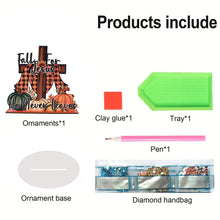 Load image into Gallery viewer, Acrylic Special Shape Pumpkin Cross Desktop Diamond Art Kits Bedroom Table Decor
