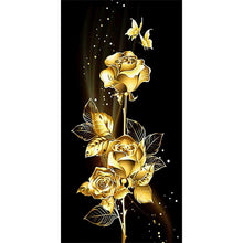 Load image into Gallery viewer, Diamond Painting - Full Square - Gold foil roses (40*80CM)
