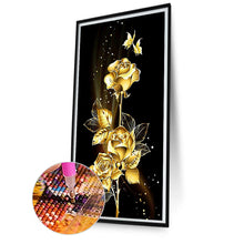 Load image into Gallery viewer, Diamond Painting - Full Square - Gold foil roses (40*80CM)
