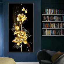 Load image into Gallery viewer, Diamond Painting - Full Square - Gold foil roses (40*80CM)
