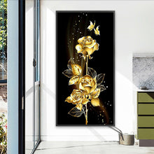 Load image into Gallery viewer, Diamond Painting - Full Square - Gold foil roses (40*80CM)
