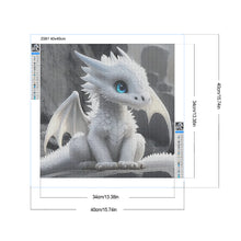 Load image into Gallery viewer, Diamond Painting - Full Round - White dinosaur (40*40CM)
