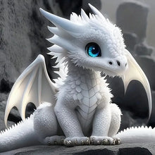 Load image into Gallery viewer, Diamond Painting - Full Round - White dinosaur (40*40CM)
