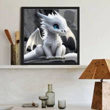 Load image into Gallery viewer, Diamond Painting - Full Round - White dinosaur (40*40CM)
