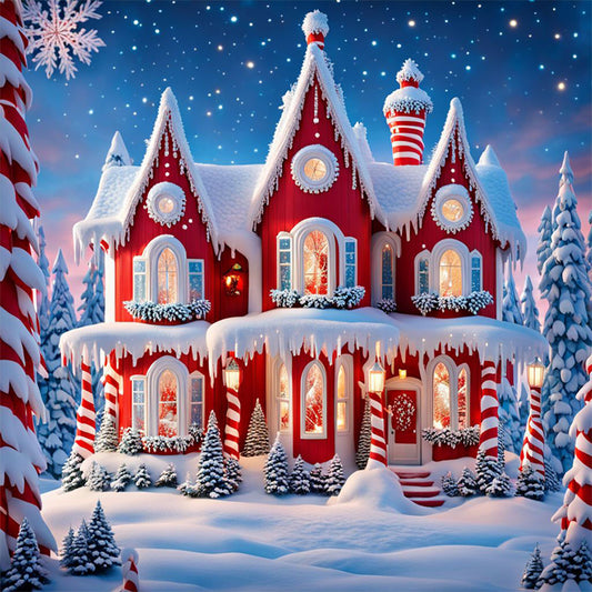 Diamond Painting - Full Round - Red igloo (30*30CM)