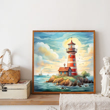 Load image into Gallery viewer, Diamond Painting - Full Round - Sea lighthouse (30*30CM)
