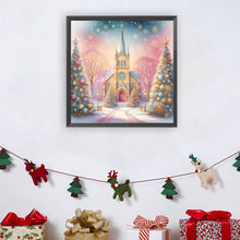 Load image into Gallery viewer, Diamond Painting - Full Round - Christmas snow church (30*30CM)
