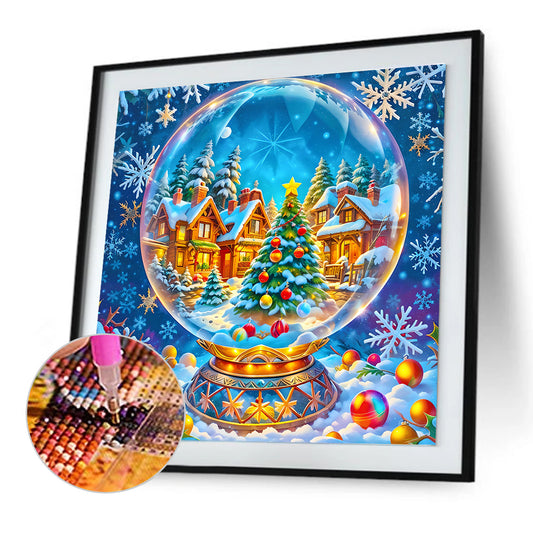 Diamond Painting - Full Round - Snow crystal ball town (30*30CM)