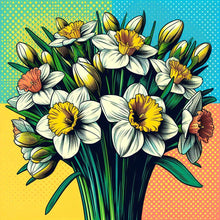 Load image into Gallery viewer, Diamond Painting - Full Round - Four-color dot daffodil (30*30CM)
