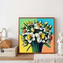 Load image into Gallery viewer, Diamond Painting - Full Round - Four-color dot daffodil (30*30CM)
