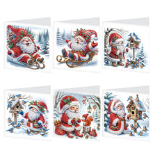 Load image into Gallery viewer, 6Pcs Christmas DIY Diamond Painting Card Diamond Daily Wish Card for Adults Kids
