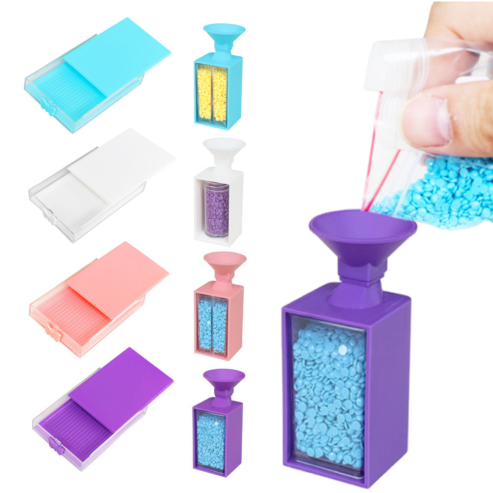 5D DIY Diamond Painting Tray with 5D Diamond Painting Drills Funnel for Adults