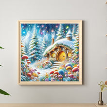 Load image into Gallery viewer, Diamond Painting - Full Round - Snowy day cave house (30*30CM)
