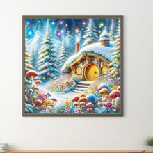 Load image into Gallery viewer, Diamond Painting - Full Round - Snowy day cave house (30*30CM)
