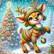 Load image into Gallery viewer, Diamond Painting - Full Round - Christmas deer (30*30CM)
