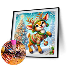 Load image into Gallery viewer, Diamond Painting - Full Round - Christmas deer (30*30CM)
