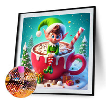 Load image into Gallery viewer, Diamond Painting - Full Round - Christmas coffee elf (40*40CM)
