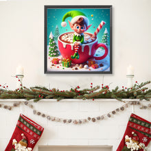 Load image into Gallery viewer, Diamond Painting - Full Round - Christmas coffee elf (40*40CM)
