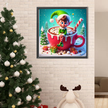 Load image into Gallery viewer, Diamond Painting - Full Round - Christmas coffee elf (40*40CM)
