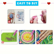 Load image into Gallery viewer, 6Pcs Ladybug Bee Diamond Handmade Card DIY Diamond Painting Card for Adults Kids
