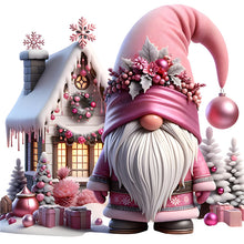 Load image into Gallery viewer, Diamond Painting - Full Round - Pink Christmas gnome (30*30CM)
