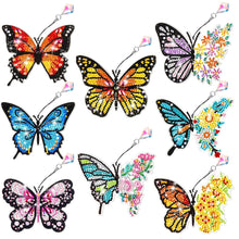 Load image into Gallery viewer, 8Pcs Butterfly Diamond Painting Bookmarks Acrylic DIY Diamond Art Bookmarks Kits
