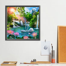 Load image into Gallery viewer, Diamond Painting - Full Round - Waterfall swan (40*40CM)
