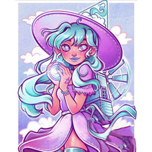 Load image into Gallery viewer, Diamond Painting - Full Round - Green-haired witch (40*50CM)
