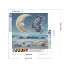 Load image into Gallery viewer, Diamond Painting - Full Round - Beach moon butterfly (30*30CM)
