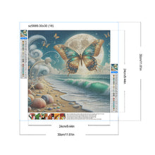 Load image into Gallery viewer, Diamond Painting - Full Round - Beach moon butterfly (30*30CM)
