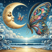 Load image into Gallery viewer, Diamond Painting - Full Round - Beach moon butterfly (30*30CM)
