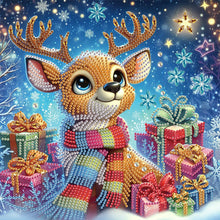 Load image into Gallery viewer, Diamond Painting - Partial Special Shaped - Christmas atmosphere deer (30*30CM)

