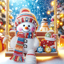 Load image into Gallery viewer, Diamond Painting - Partial Special Shaped - Christmas atmosphere snowman (30*30CM)

