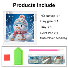 Load image into Gallery viewer, Diamond Painting - Partial Special Shaped - Christmas atmosphere snowman (30*30CM)
