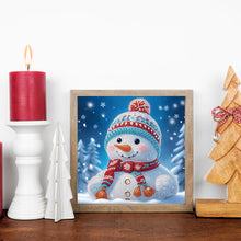 Load image into Gallery viewer, Diamond Painting - Partial Special Shaped - Christmas atmosphere snowman (30*30CM)
