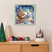 Load image into Gallery viewer, Diamond Painting - Partial Special Shaped - Christmas atmosphere sleigh reindeer (30*30CM)
