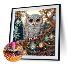 Load image into Gallery viewer, Diamond Painting - Partial Special Shaped - Christmas owls (30*30CM)
