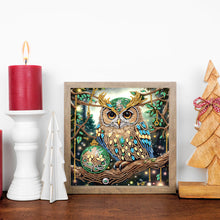 Load image into Gallery viewer, Diamond Painting - Partial Special Shaped - Christmas owls (30*30CM)
