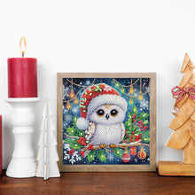 Load image into Gallery viewer, Diamond Painting - Partial Special Shaped - Christmas owls (30*30CM)
