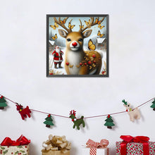 Load image into Gallery viewer, Diamond Painting - Full Round - Butterfly elk Santa Claus (30*30CM)
