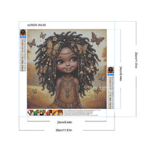 Load image into Gallery viewer, Diamond Painting - Full Round - Butterfly girl (30*30CM)
