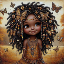 Load image into Gallery viewer, Diamond Painting - Full Round - Butterfly girl (30*30CM)

