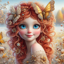 Load image into Gallery viewer, Diamond Painting - Full Round - Butterfly girl (30*30CM)
