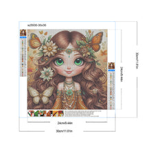 Load image into Gallery viewer, Diamond Painting - Full Round - Butterfly girl (30*30CM)

