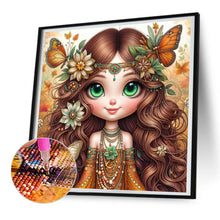 Load image into Gallery viewer, Diamond Painting - Full Round - Butterfly girl (30*30CM)
