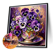 Load image into Gallery viewer, Diamond Painting - Full Round - Violet flowers (40*40CM)
