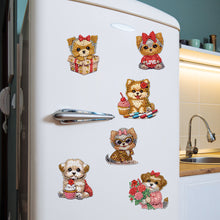 Load image into Gallery viewer, 6Pcs Acrylic Cupcake Animals Diamond Art Fridge Magnet for DIY Crafts Party Gift
